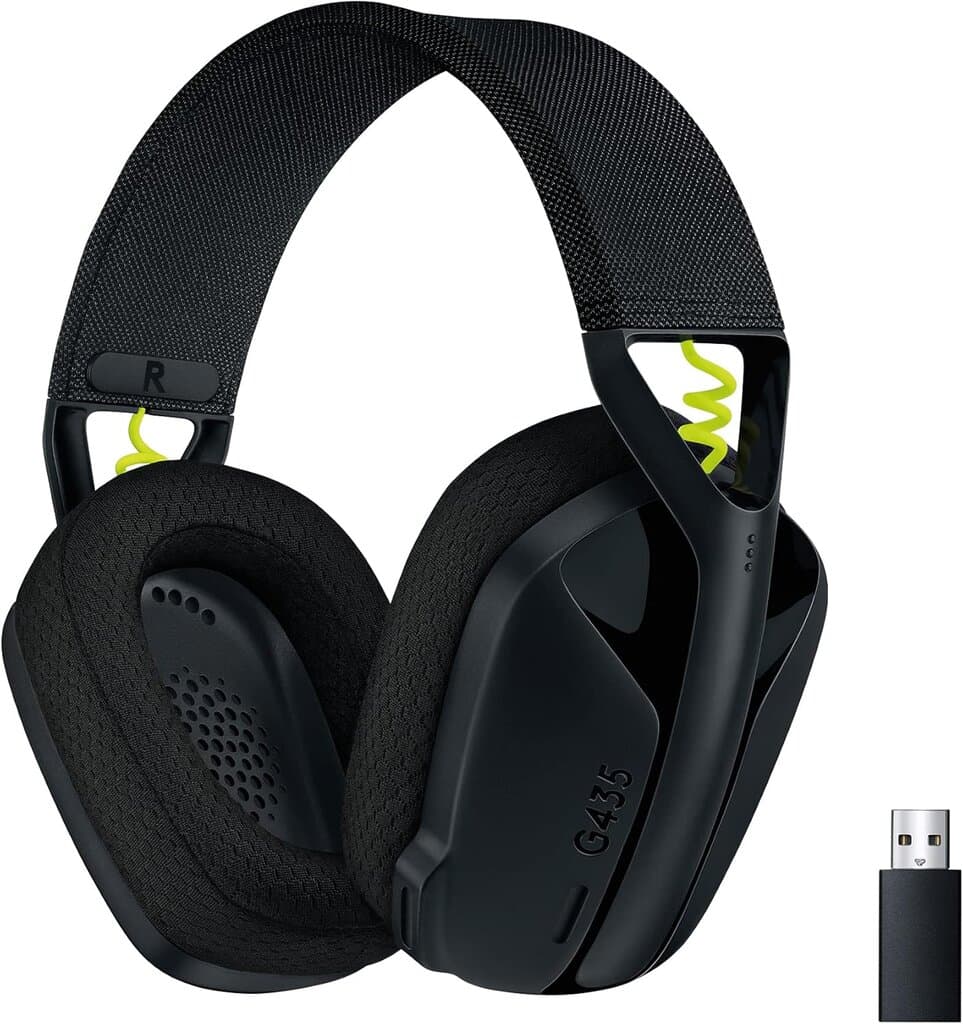 Logitech G435 Lightspeed Wireless Gaming Headset (Black) 1
