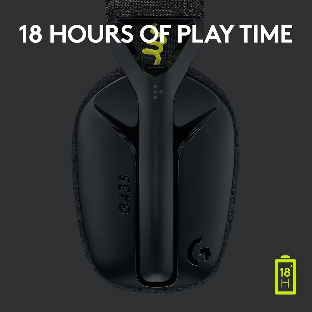 Logitech G435 Lightspeed Wireless Gaming Headset (Black) 6