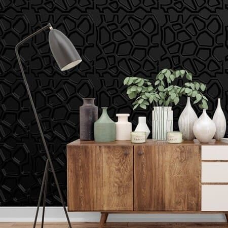 3D Wall Panels - D067 (Black) 2