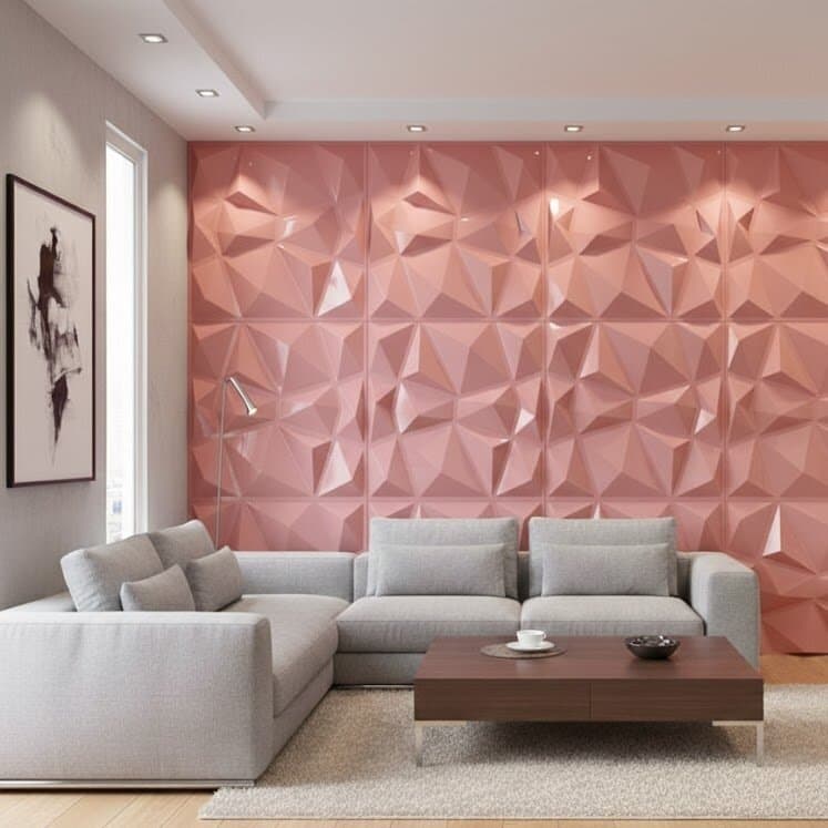 3D Wall Panels - D137 (Sakura Pink) 2
