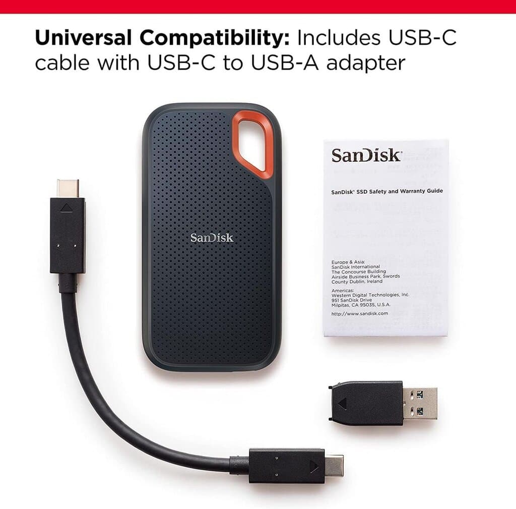 Sandisk Extreme Portable SSD 2TB 1050MB 2