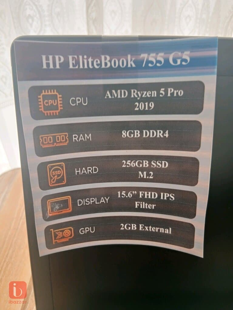 Premium HP EliteBook 755 G5 | AMD Ryzen 5 Pro | 8GB RAM | 256GB SSD | 15.6" FHD IPS — photo 4