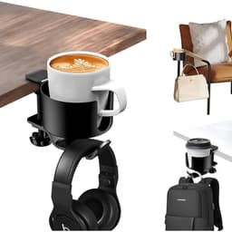 2 In 1 Rotable Headphone Holder & Cup Holder — photo 1
