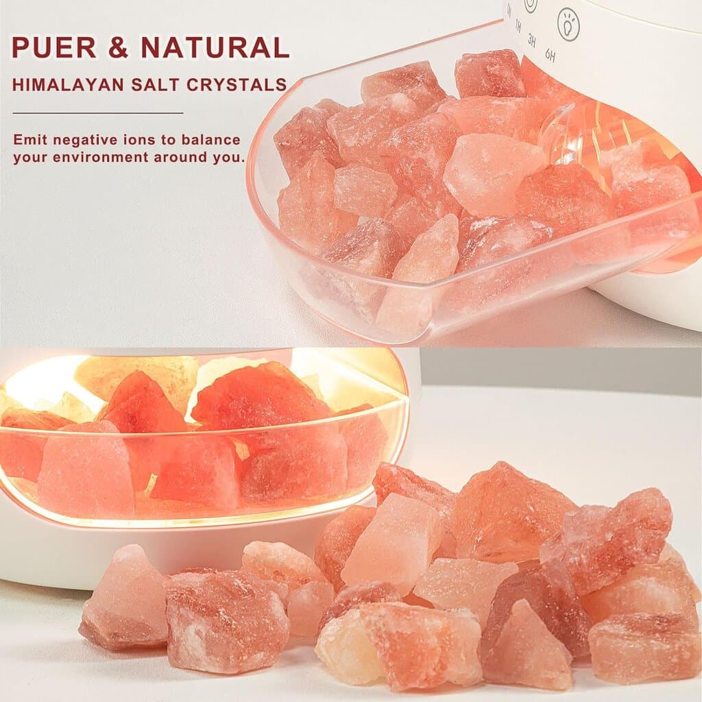 Salt Lamp & 3D Flame Aroma Diffuser 3