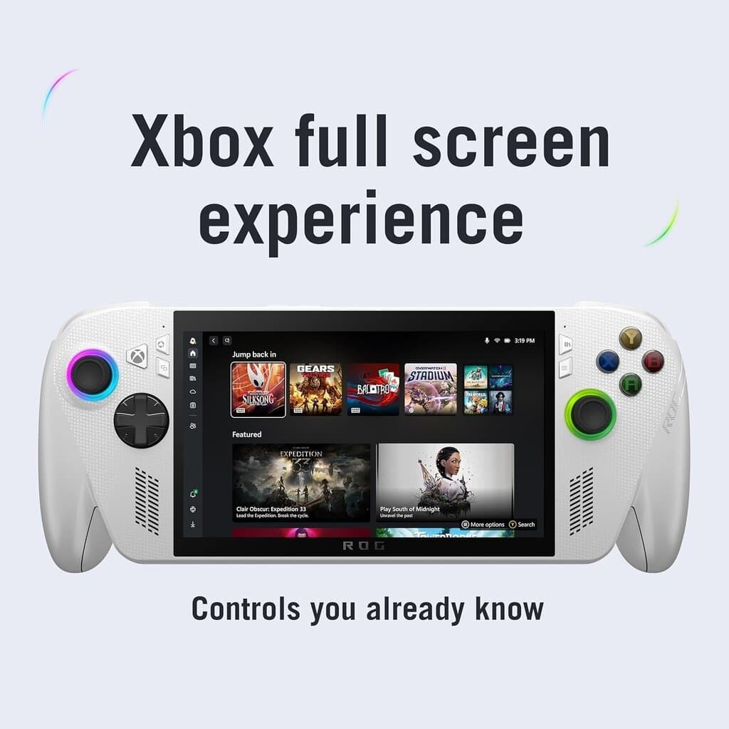 Asus ROG Ally 7" Gaming Handheld 1080p 120Hz Touchscreen (White) 6