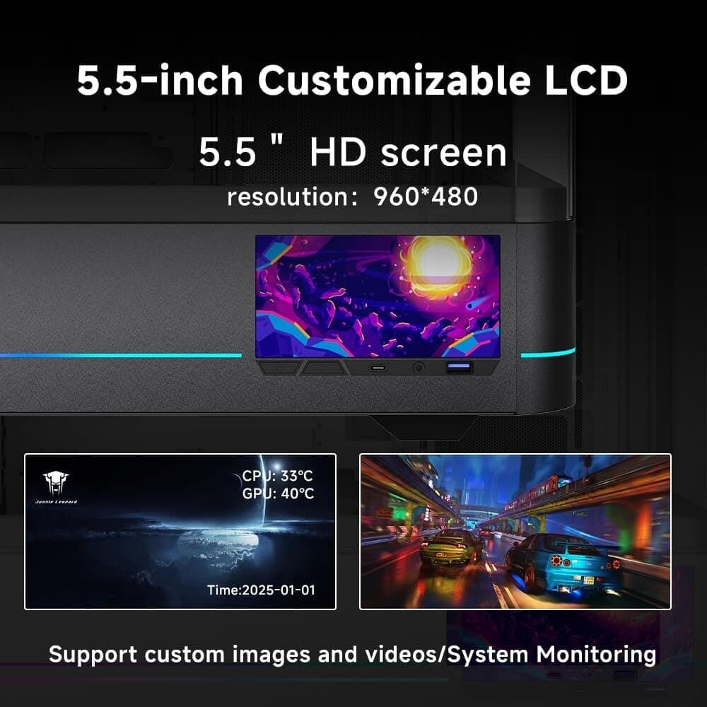 صندوق كمبيوتر ألعاب Jungle Leopard AC-02 ديجيتال ATX PC (أسود) — photo 3
