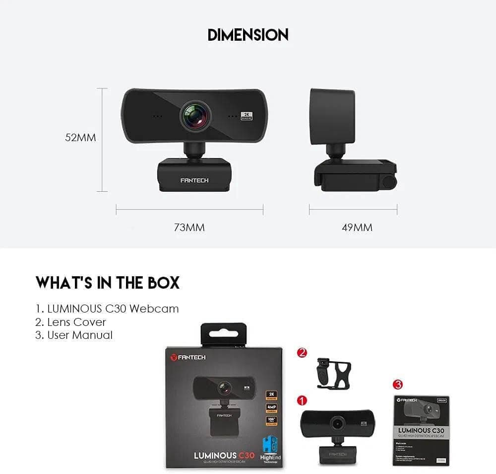 Fantech Luminous C30 2K Webcam — photo 3