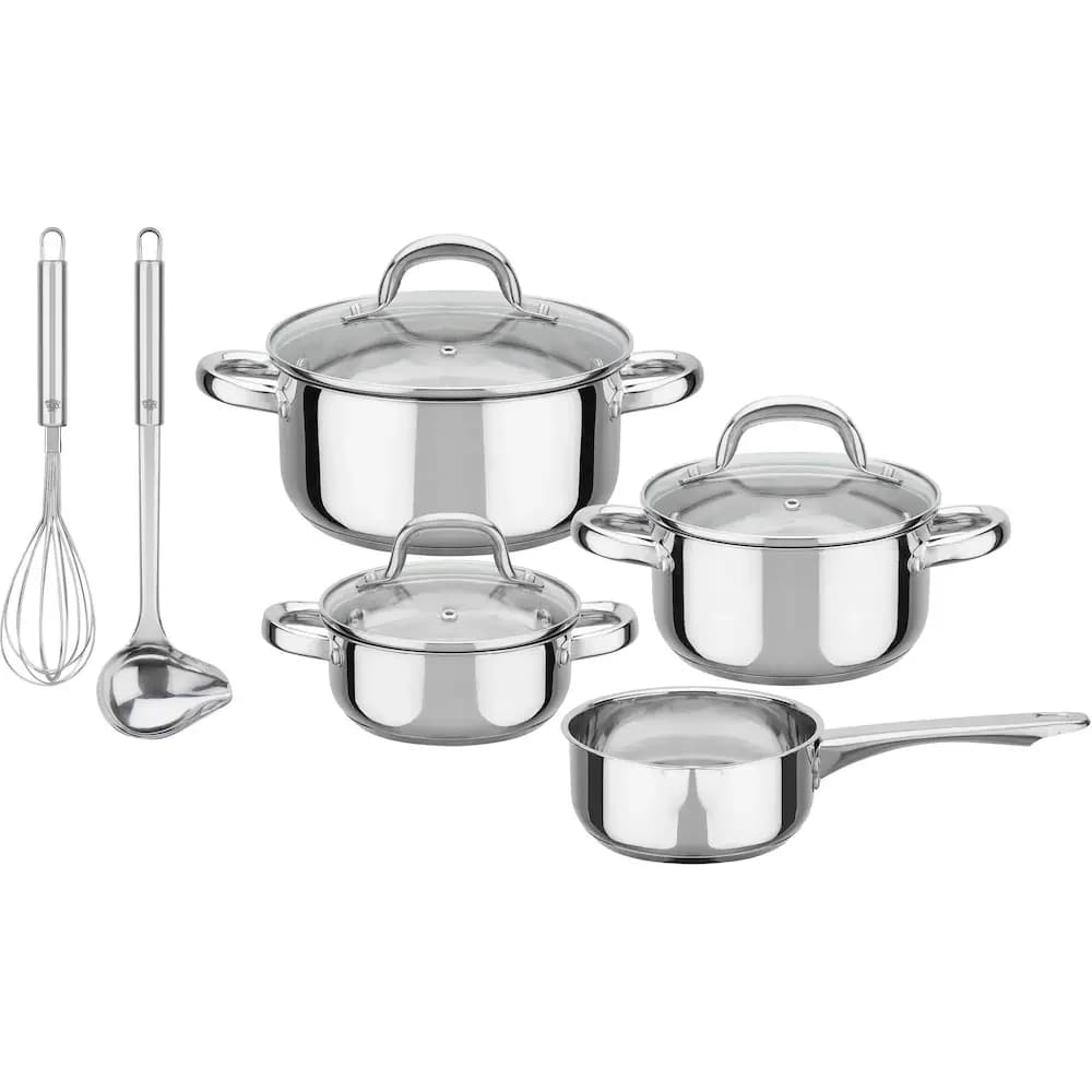 GSW Stainless Steel Cookware Set 9 Pieces 1