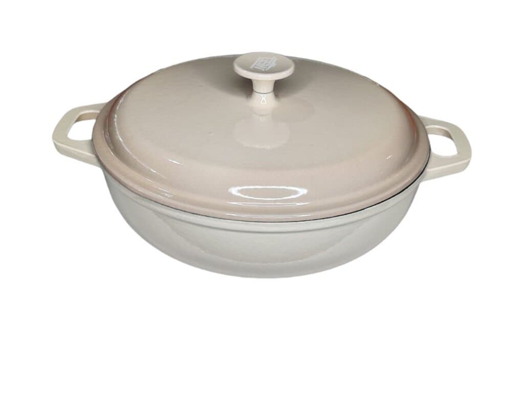 GSW Lidl Cast Iron Roaster Pot 30 cm (White) 1