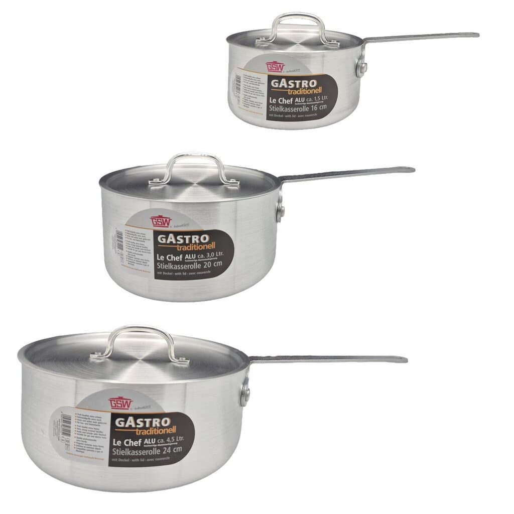 GSW Stainless Steel Fry Pan Set - Large 1