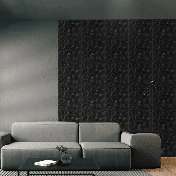3D Wall Panels - D099 (Matte Black) 3