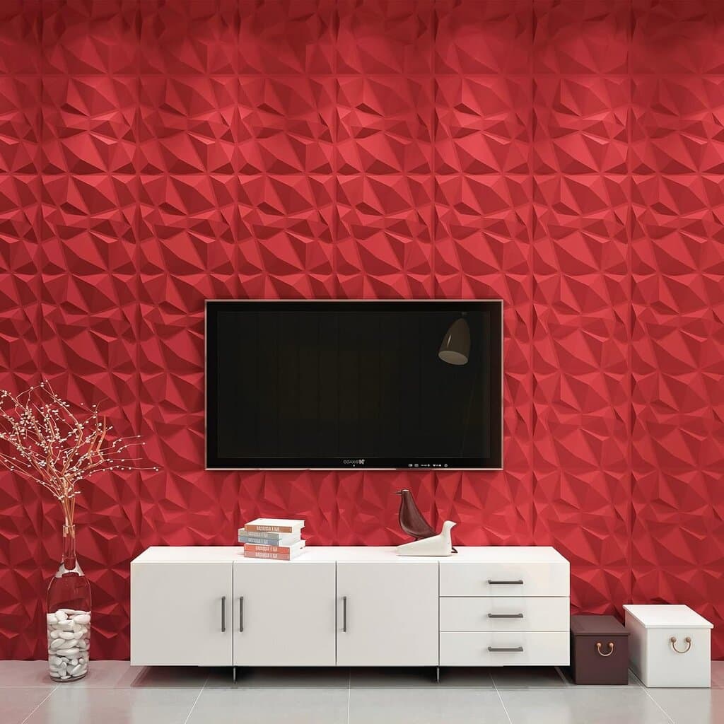3D Wall Panels - D099 (Festive Red) — photo 2