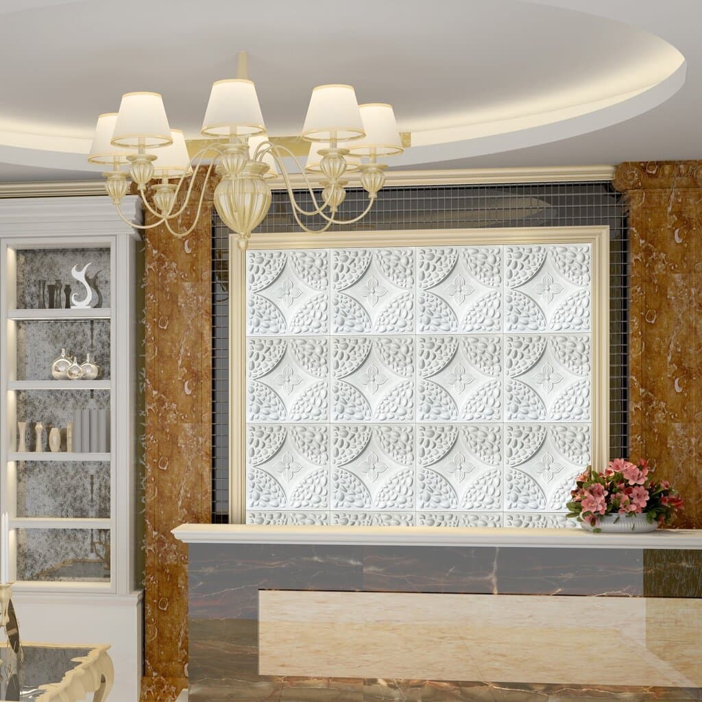 3D Wall Panels - D183 (Matte White) 2