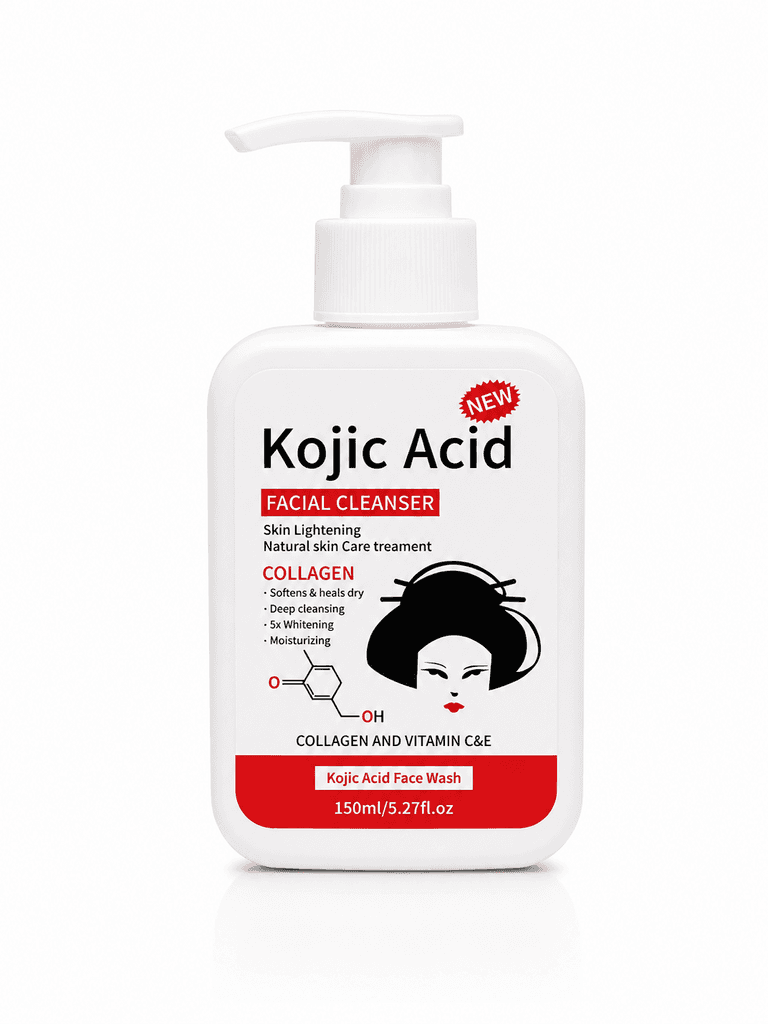 Premium Kojic Acid Skin Lightening Facial Cleanser  - 5x Whitening with Collagen & Vit C 1