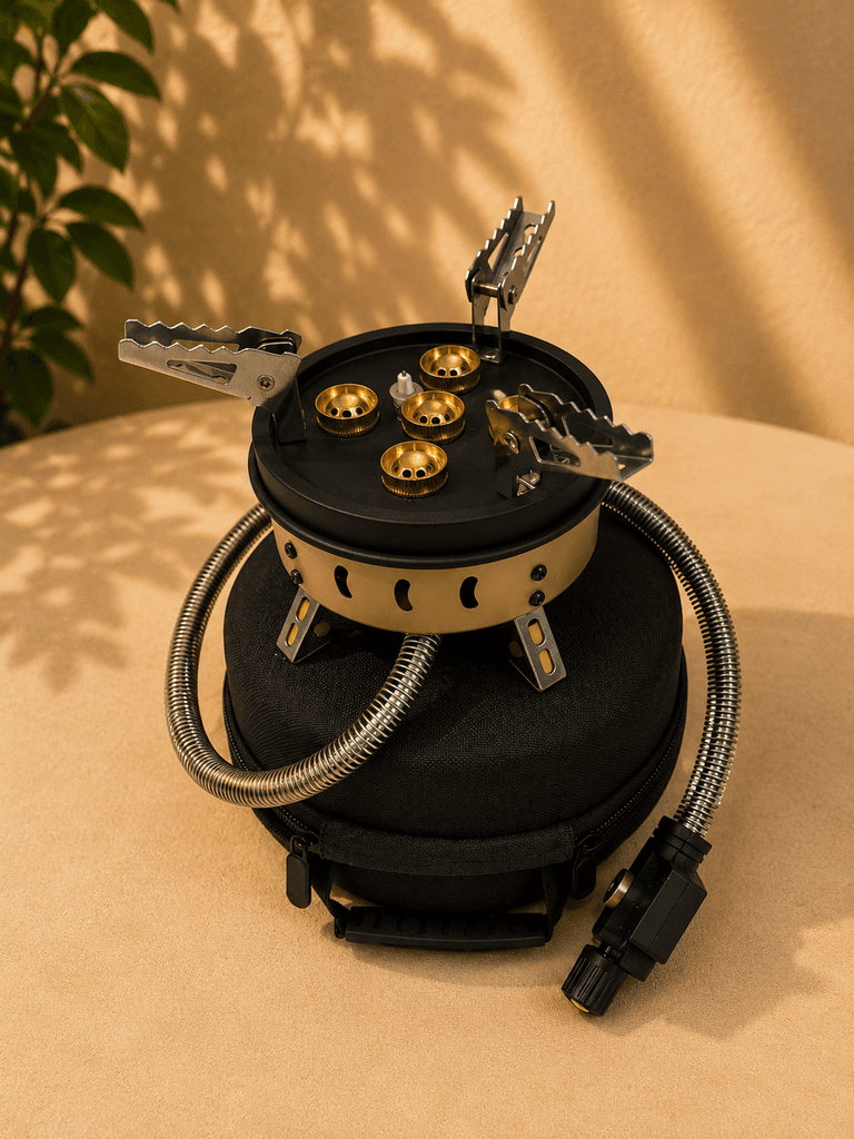 Ultra-Lightweight Portable Camping Gas Stove - Green (S) 2