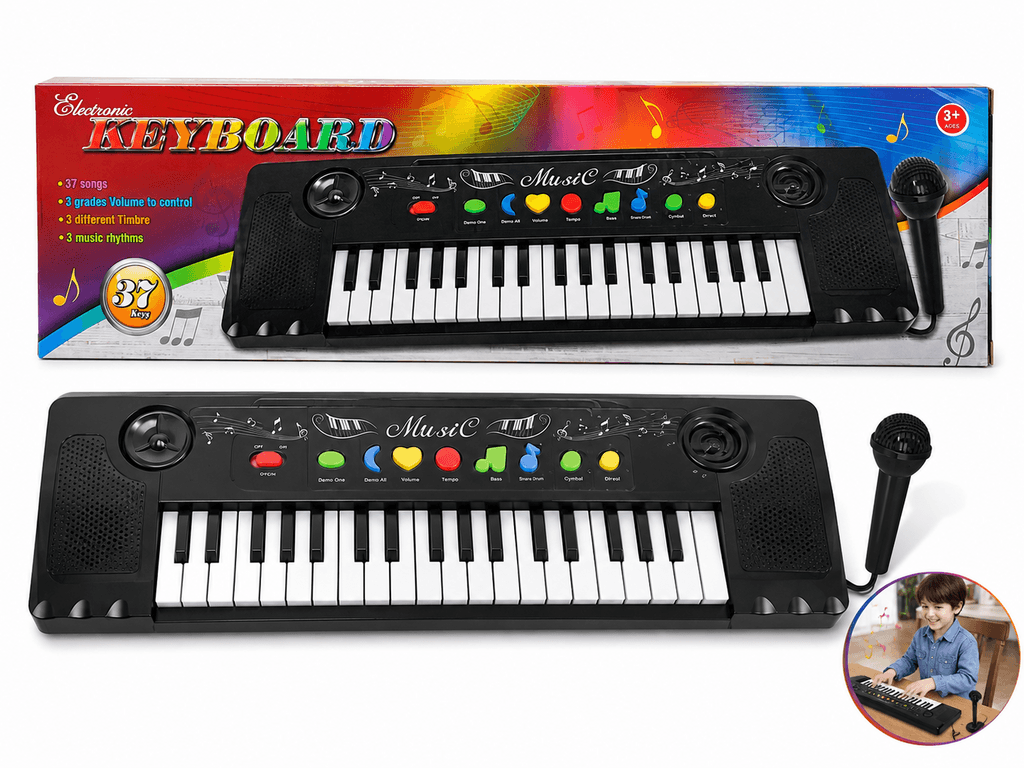 Kids 37-Key Electric Keyboard Piano Educational Musical Toy for Ages 3+