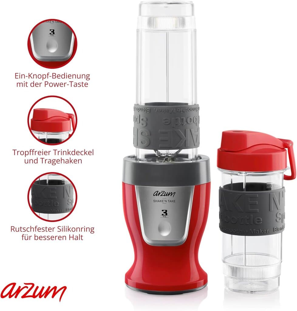 Arzum Shake'N Take Prsnl Blender (Red) 2