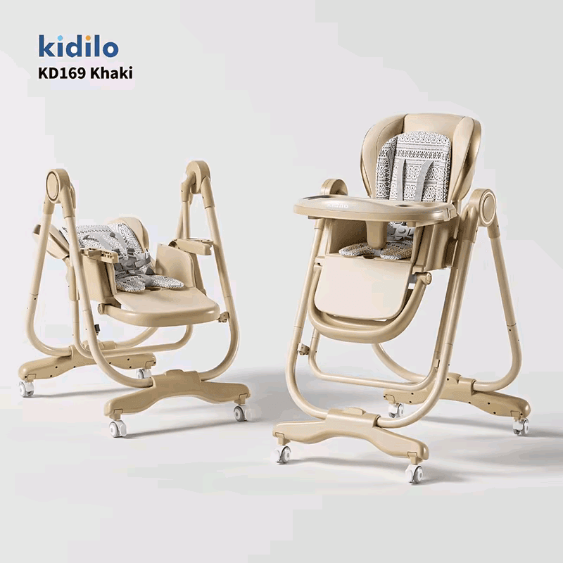 KIDILO KD169 هو كرسي طعام متعدد الاستخدامات يجمع بين وظائف كرسي الطعام والأرجوحة في جهاز واحد بيجي 1
