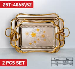 Zio Service Tray - ZST-4065\S2 (Silver/Gold) — photo 1