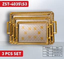 Zio Service Tray - ZST-4035\S3 (Silver/Gold) — photo 1