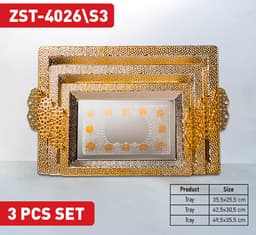 Zio Service Tray - ZST-4026\S3 (Silver/Gold) — photo 1