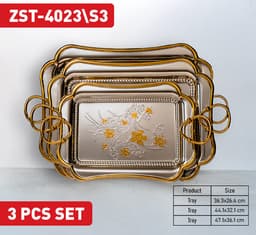 Zio Service Tray - ZST-4023\S3 (Silver/Gold) — photo 1