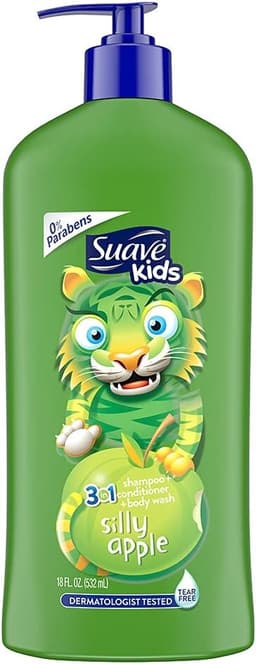Suave 3In1 Shampoo Conditioner Body Wash Kids Silly Apple - 532ml — photo 1