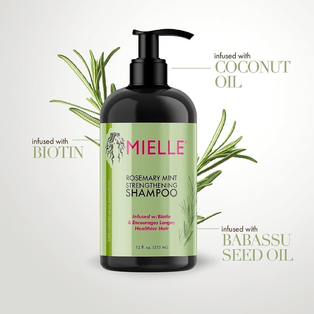Mielle Rosemary Mint Strengthening Shampoo Infused with Biotin Cleanser - 355ml — photo 3