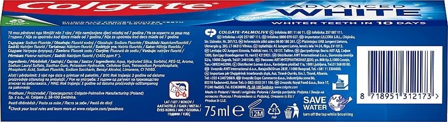 Colgate Advanced Whitening Toothpaste "Whiter Teeth in 14 Days" — photo 4