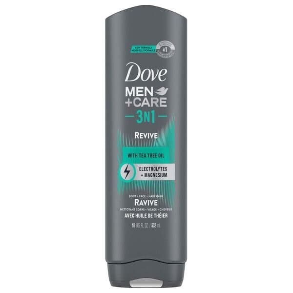 Dove Men+Care 3in1 Revive Tea Tree Oil body, face, and hair wash 1