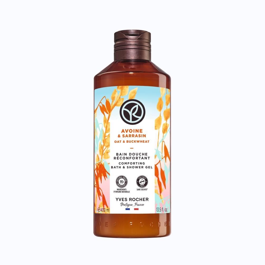Yves Rocher Oat & Buckwheat Comforting Bath & Shower Gel in a bottle - 400ml