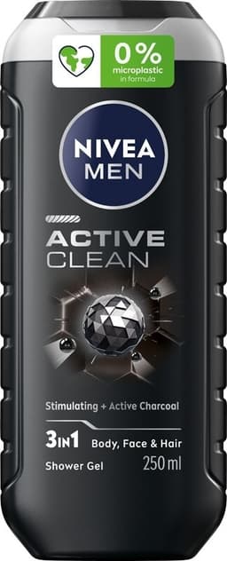 Nivea Men Active Clean Shower Gel - 250ml — photo 1