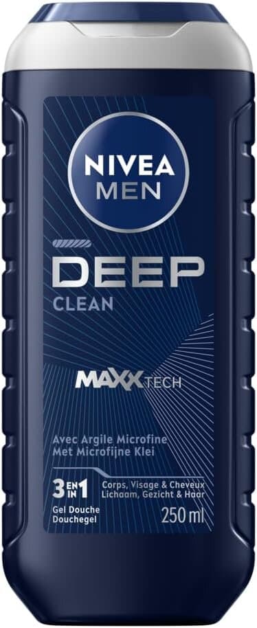 Nivea Men Deep Clean 3In1 Shower Gel - 250ml
