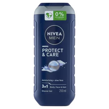 Nivea MEN Protect & Care 3in1 Body, Face & Hair Shower Gel - 250ml