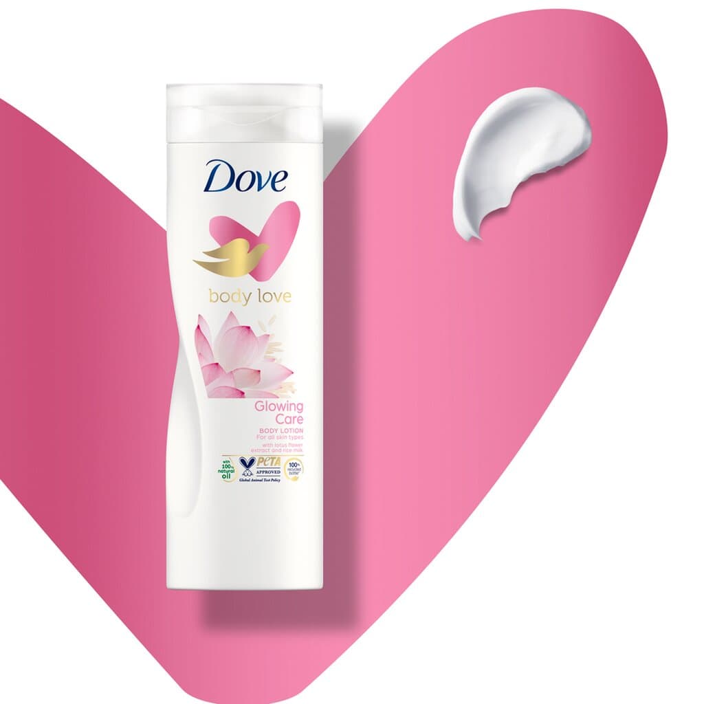 Dove Glowing Care With Lotus Flower and Rice Milk Body Lotion - 400ml — photo 3
