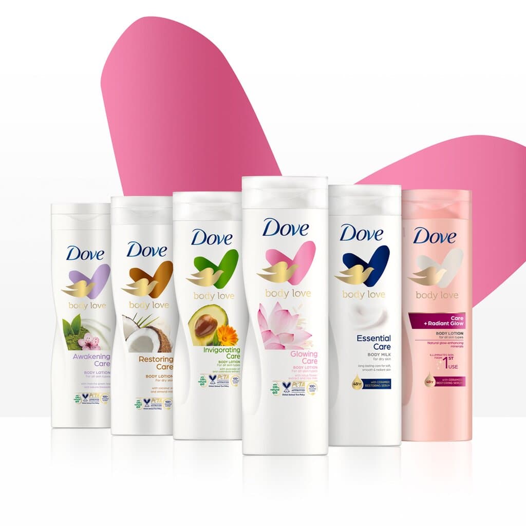 Dove Glowing Care With Lotus Flower and Rice Milk Body Lotion - 400ml — photo 5