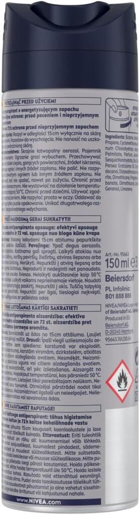 Nivea Antiperspirant Active Energy Spray - 150ml 2