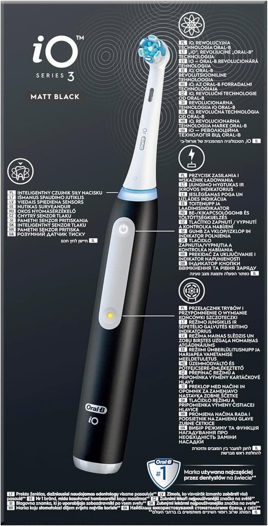 Oral-B iO Series 3 Black Ultimate Clean Electric Toothbrush 3