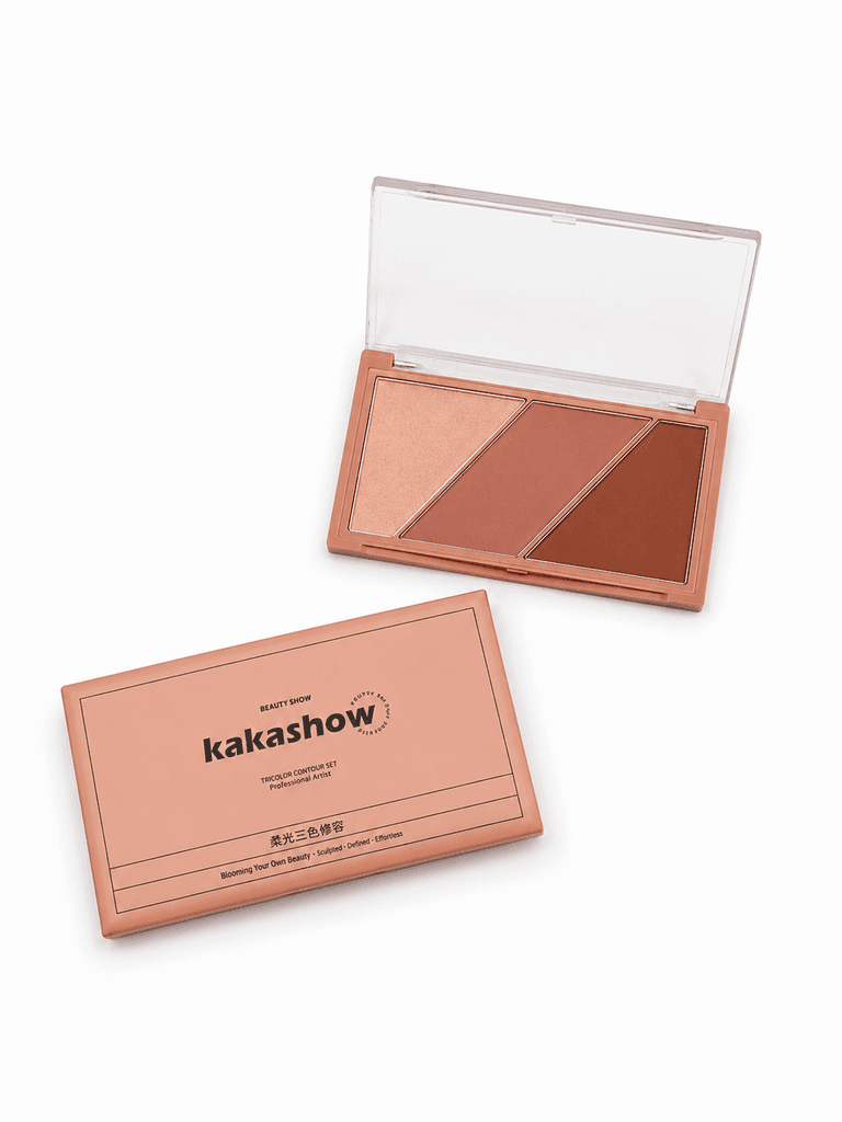 Kakashow Bangbang 3-Color Powder Blusher Palette for a Natural Radiant Glow - Multi 1