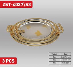 Zio Service Tray - ZST-4037\S3 (Silver/Gold) — photo 2