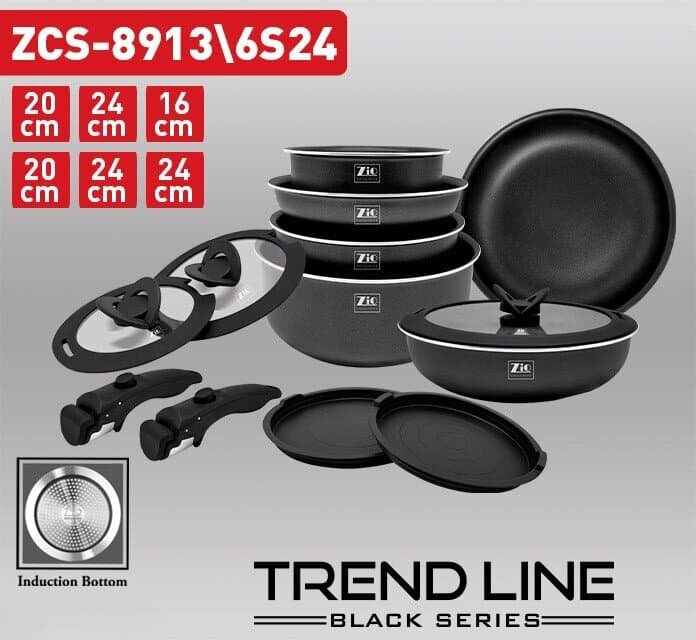 سێتی قاپی ئەلومینیومی زیۆ - ZCS-8913\6S24 (ڕەش) — photo 2