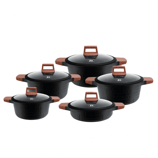 سێتی قاپی ئاڵومینیۆمی زیۆ - ZCS-8530\5S32 (ڕەش)
