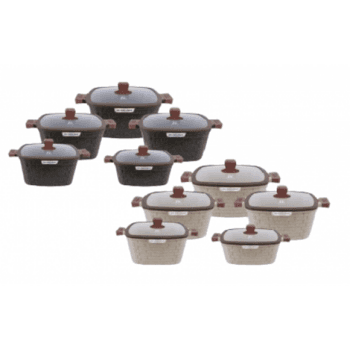 Zio Aluminium Casserole Set - ZCS-8560\5S32 (Beige)