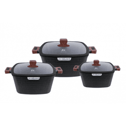 Zio Aluminium Casserole Set - ZCS-8556\S30 (Black) — photo 1