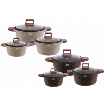 Zio Aluminium Casserole Set - ZCS-8546\S26 (Beige)