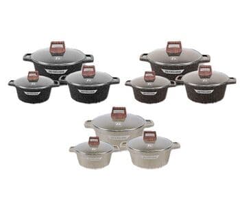 Zio Aluminium Casserole Set - ZCS-8456\S26 (Gray)