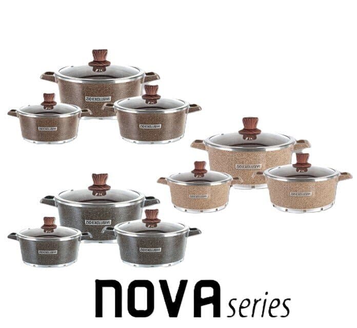 Zio Aluminium Casserole Set - ZCS-8400\S26 (Gray)