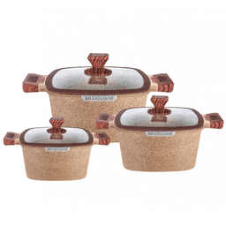 Zio Aluminium Casserole Set - ZCS-8350\S26 (Beige) — photo 1