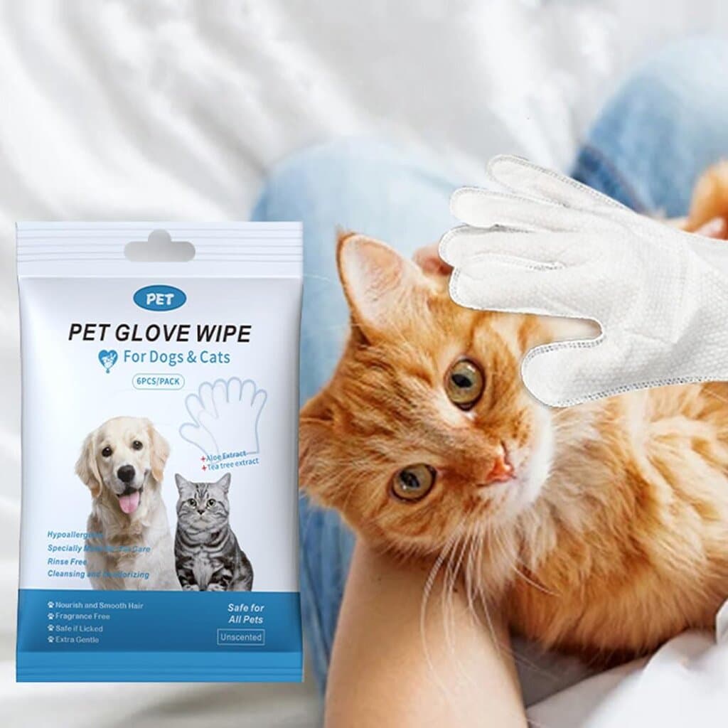 Pet Glove Wipes - 6pcs 4