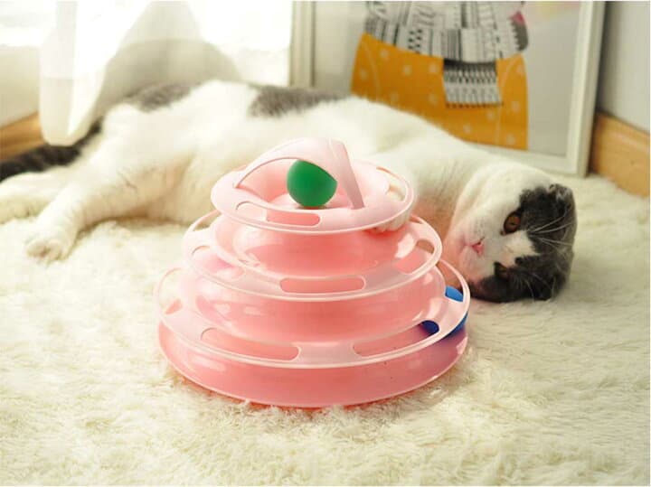 Cat Toy Ball Towers Pink 3